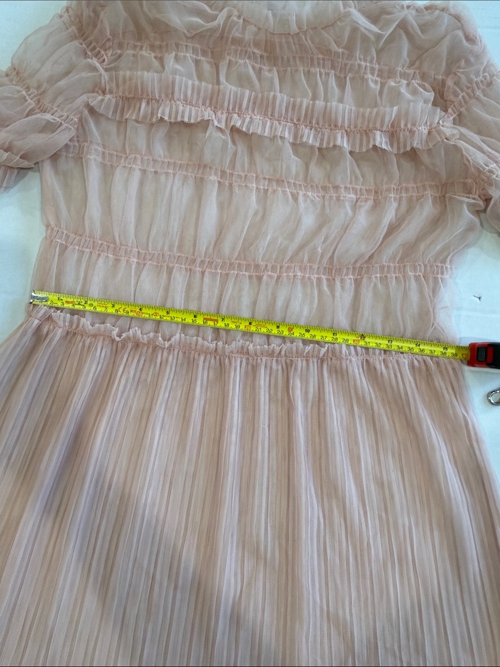 Topshop  sheer pink tulle dress / tunic size 6 - Picture 2 of 7